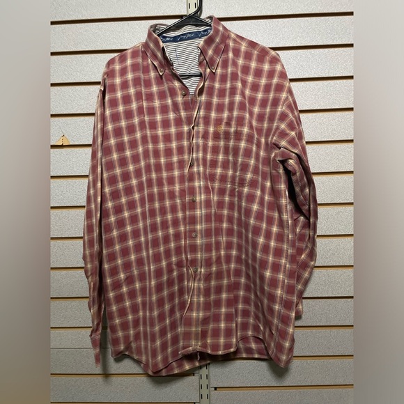 George Strait wrangler Long Sleeve Button Up Western Shirt Sz Large Cowboy Rodeo - Picture 1 of 3